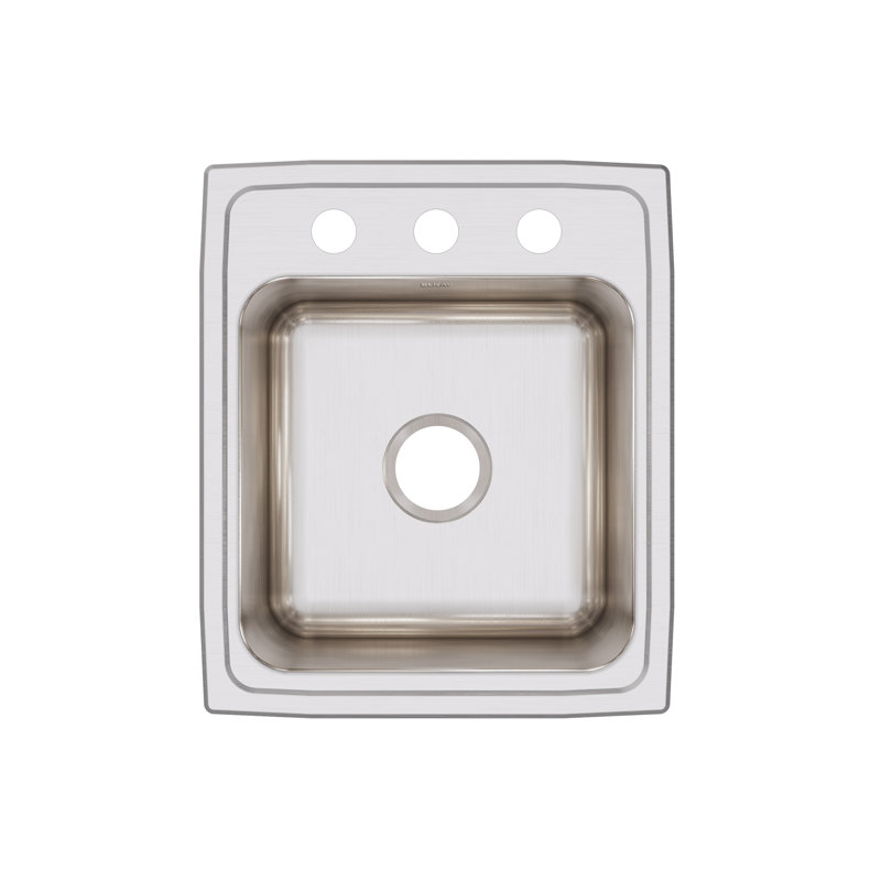 Évier de cuisine encastré Lustertone L 17 po x l 20 po, 3 trous