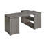 Bureau en L avec tiroirs et tablettes