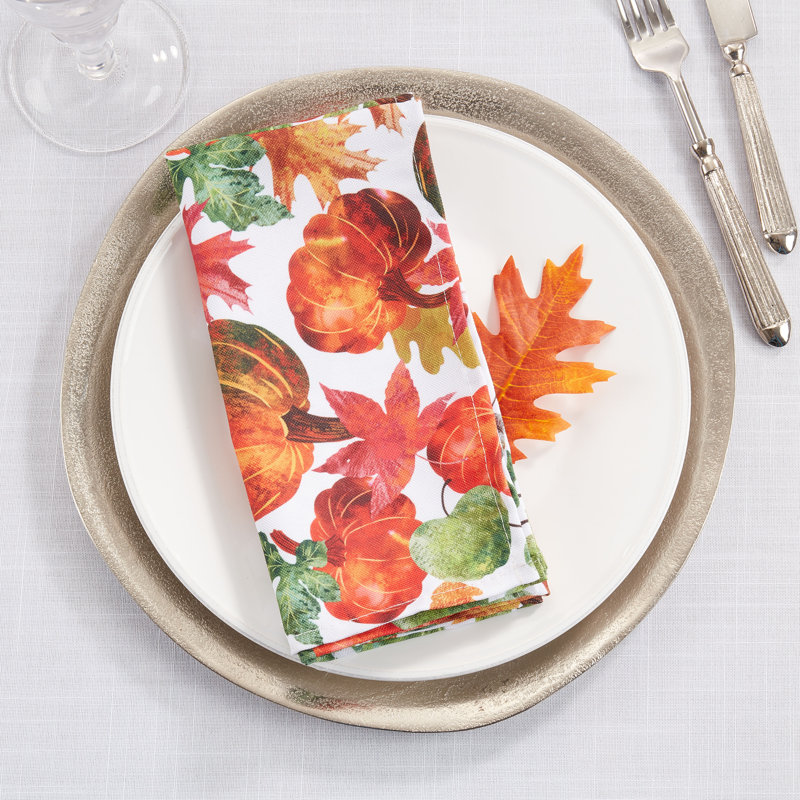 Folium Collection Polyester No Pattern Rectangle Napkin