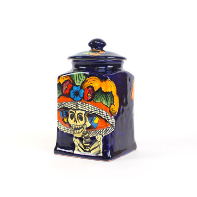 Ceramic Treat Jar With Pop Up Lid