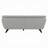 Naeli Sofa, Rounded Back, Light Gray Boucle, 86 Inch Solid Pine Wood