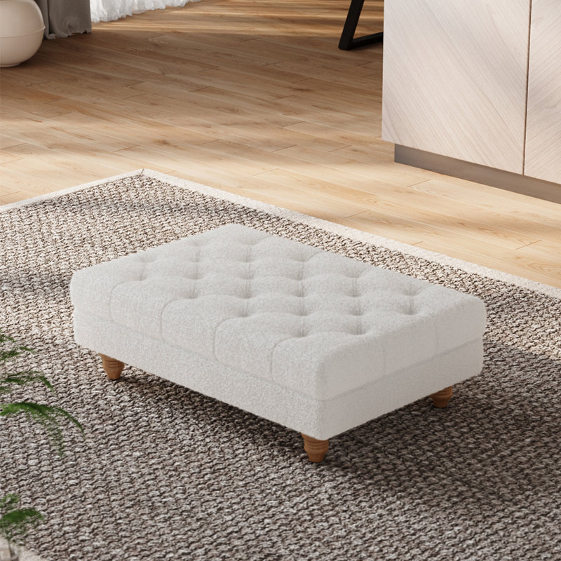 90cm Wide Tufted Rectangle Cocktail Ottoman