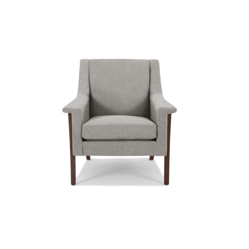 Fauteuil Arlo, Noyers, Polyester argent