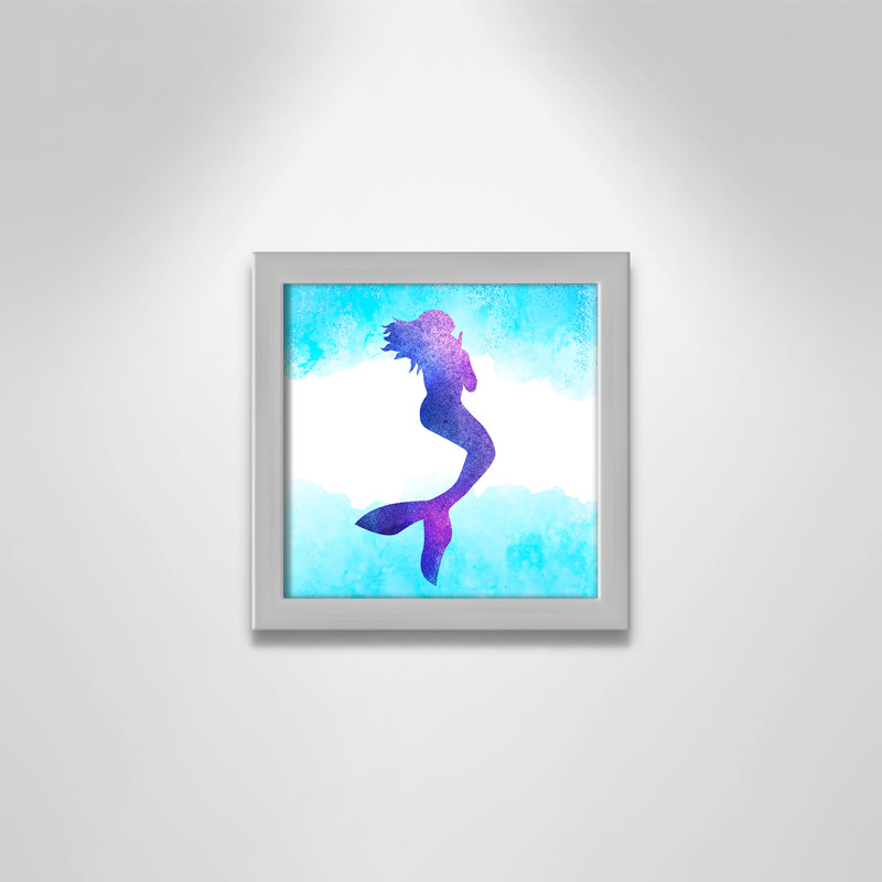 Toujours être un sirène 1, H 9 po x l 9 po x P 1,19 po, Encadré de boîte argent