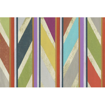 Nouveau Floral Design II 1 Piece Wrapped Canvas Painting