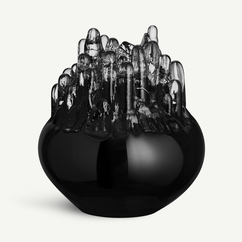 Polar Sculpture, 13" H x 13" W x 13" D, Black