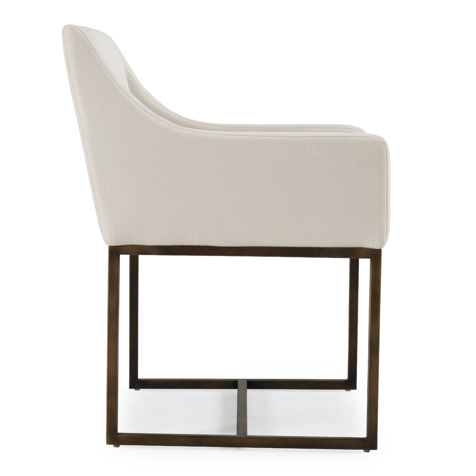 Teddy Dining Armchair, Paste White Faux Leather