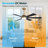 60inch Double-Sided Playwood Black and Walnut Blades 6-speed Dc With Integrated Led Ceiling Fan, Black and Gold-742402400-742402403