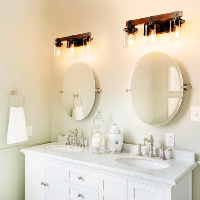19" Rustic 3-Light Vanity Light