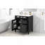 Meuble-lavabo 30 po avec lavabo supérieur, meuble-lavabo moderne avec 2 tiroirs et un tiroir basculant, meuble-lavabo simple-2070986320