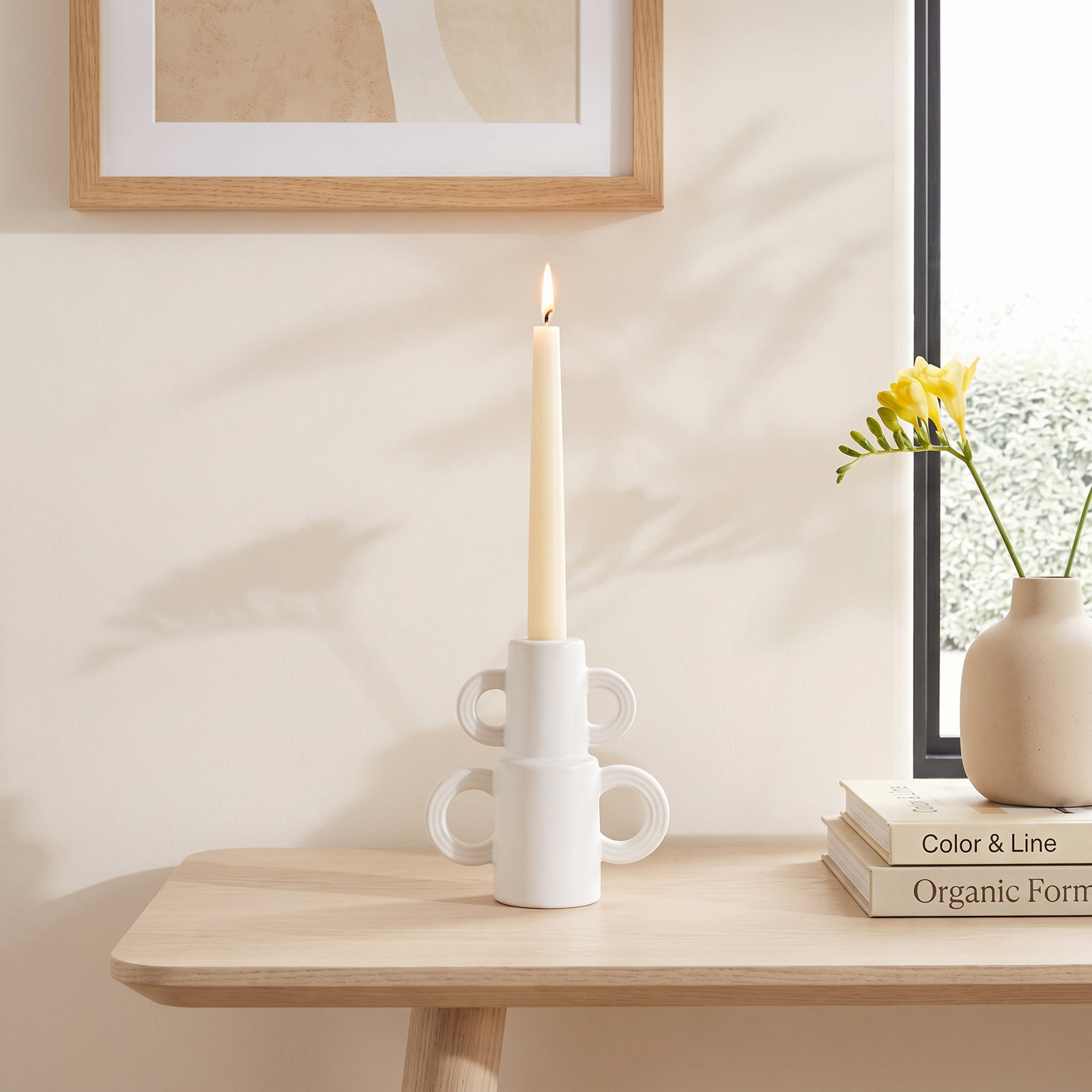 Ceramic Candlestick Holder