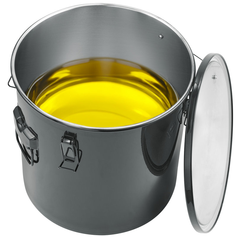 Stainless Steel Clips Grease Bucket, 37.9 L