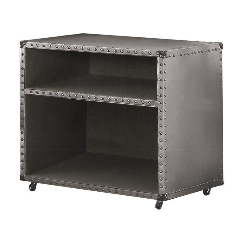 Nightstand w/USB, Aluminum