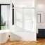 56-61" W  X 60" H Frameless Double Sliding Tub Door with 3/8" (10mm) Clear Tempered Glass, Shatter-Resistant Film & Installation Hole Locator-128553652