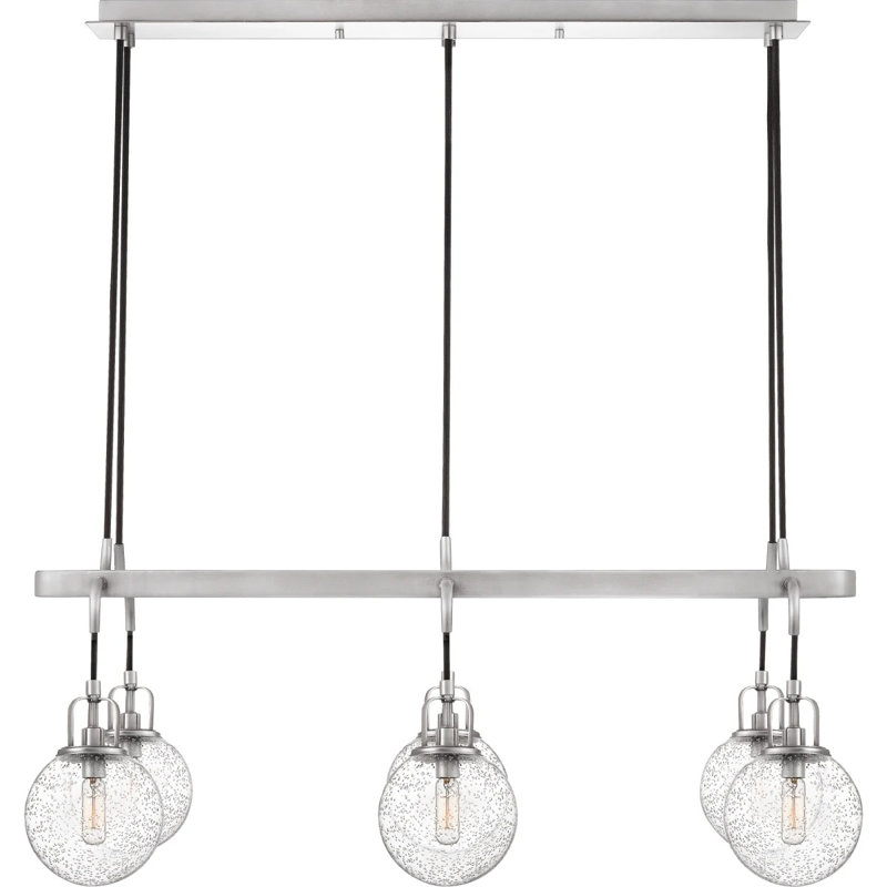 Luminaire suspendu linéaire à 6 lumières pour îlot de cuisine Akeilah