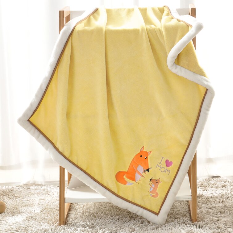  Comfy Flannel Print Foxes Yellow, Fabric by the Yard