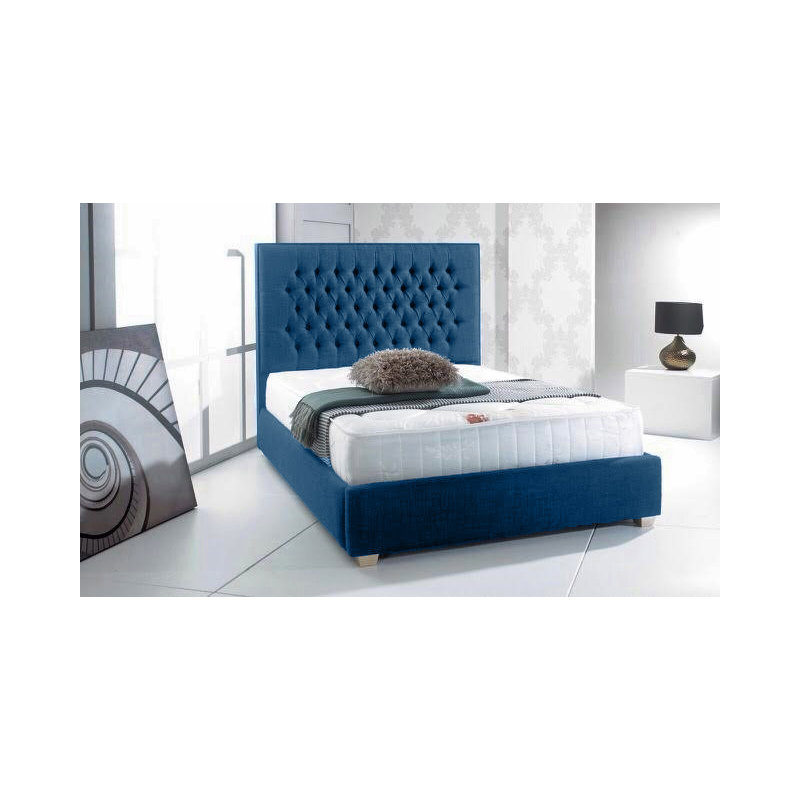Upholstered Bed, Teal, Kingsize (5')