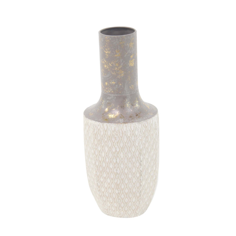 Kamren Metal Table Vase, 16" H x 6" W x 6" D