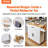 Kitchen Island Cart With Solid Wood Top, 35.4" Width Mobile Carts With Storage Cabinet, Rolling Kitchen Table With Spice Rack, Towel Rack, Drop Leaf And Drawer, Portable Islands On Wheels, White