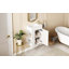 Meuble-lavabo flottant moderne de 18,5 po avec lavabo en résine - parfait pour les petites salles de bain, rangement à gauche
