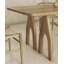 Table de salle à manger rectangulaire en bois massif lavé à l'eau-1590222868
