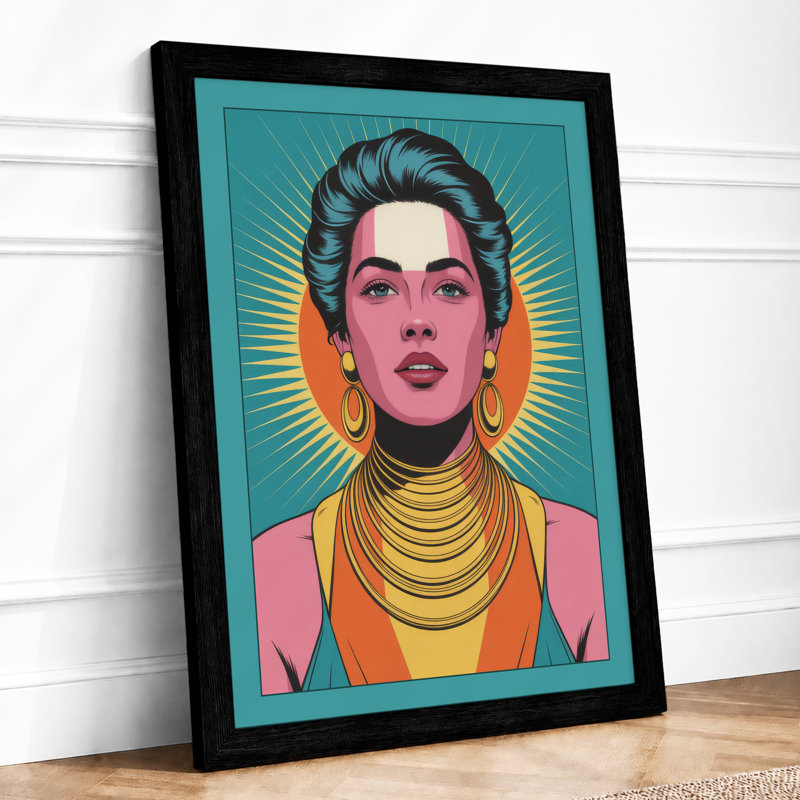 Radiant Gaze Pop Art - Print, A1 - 84.1 x 59.4 cm, Black