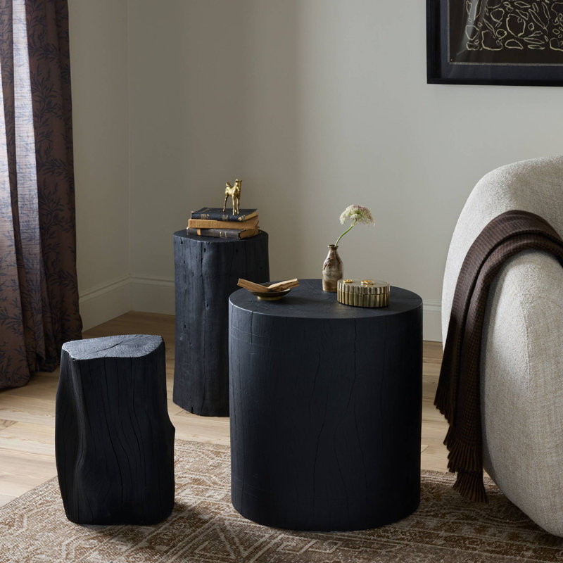 Layo End Table-Black Resin