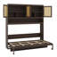 Lit escamotable compact avec unité de rangement, structure pliable avec éclairage et connecteurs USB-781473991