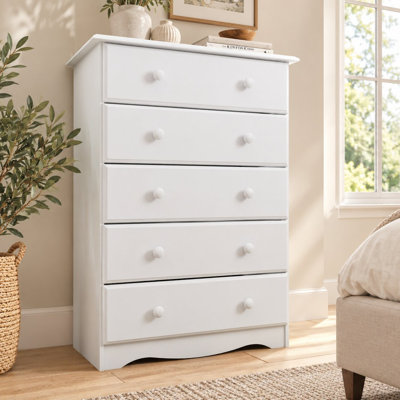 Gallashaw 100% Solid Wood 5-Drawer Chest