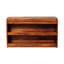 Banc de rangement escamotable en cuir massif