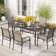 Argyri 6 - Person Metal Patio Dining Set with Rectangular Table