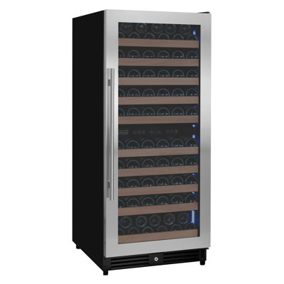 Allavino 119 Bottle 55" Tall Dual Zone Stainless Steel Wine Refrigerator on Fridge.com