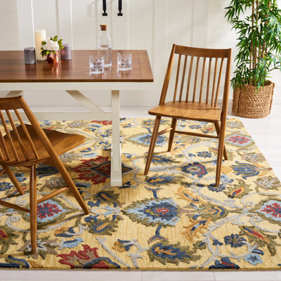 Tapis floral en laine touffeté à la main Haimes