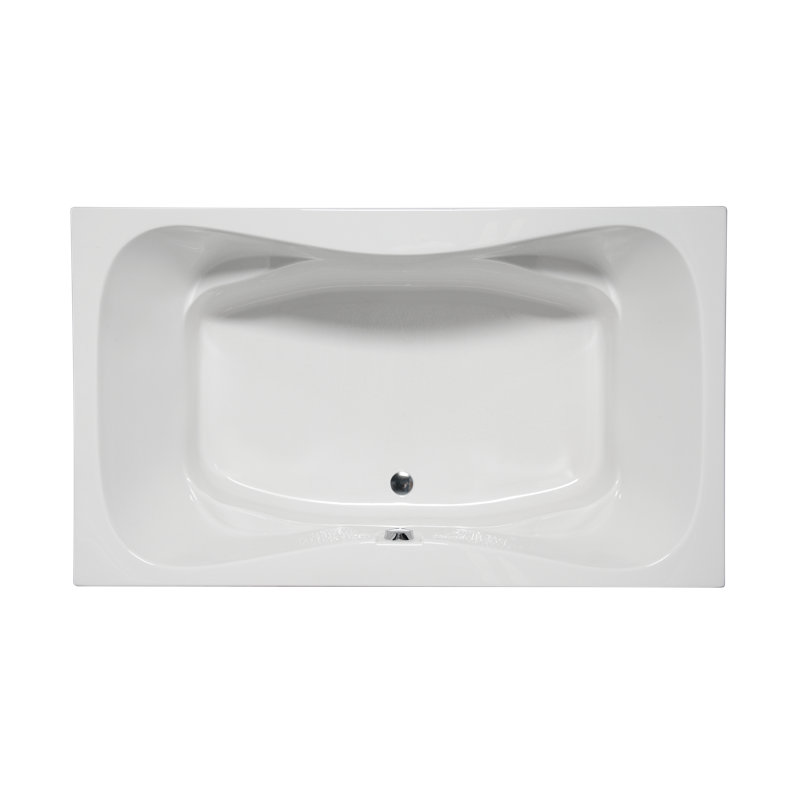 Oceanside 72" x 42" Drop In/Undermount Whirlpool Acrylic Bathtub, White