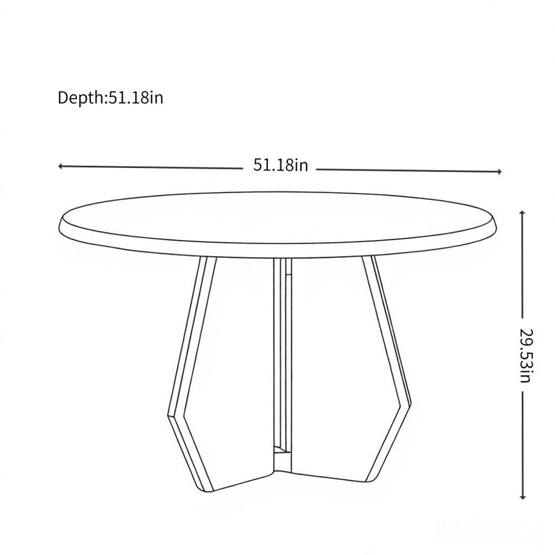 Table de salle à manger simple et créative