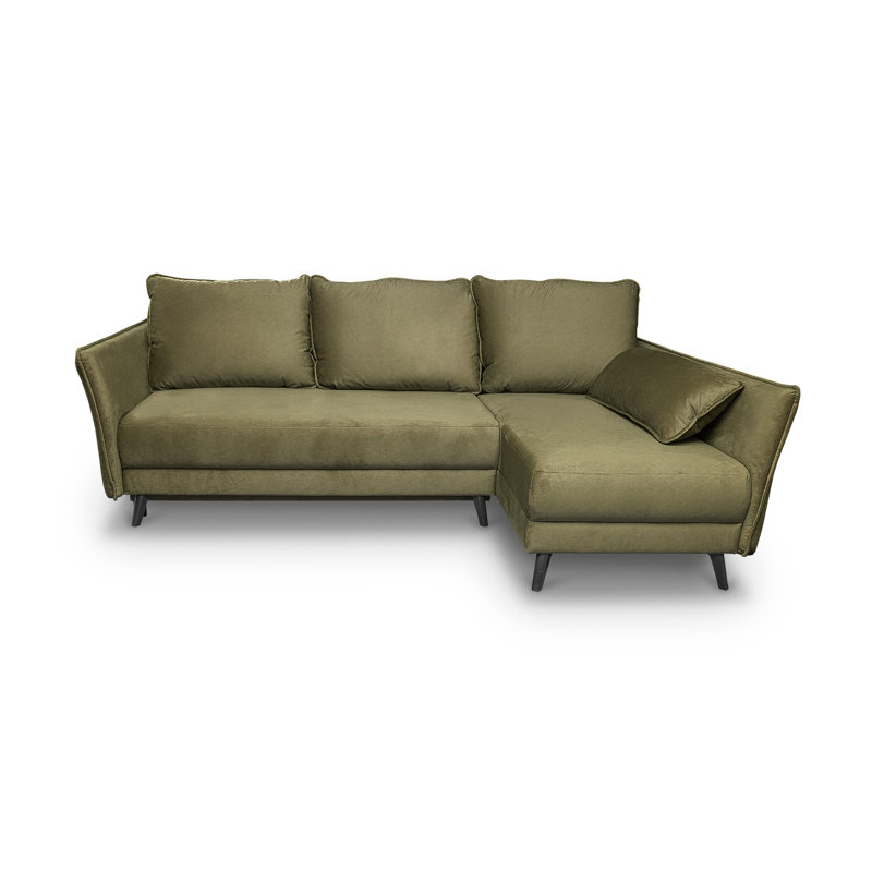 Bobbie 4 Seater Sofa Bed, Green, Right Hand Facing