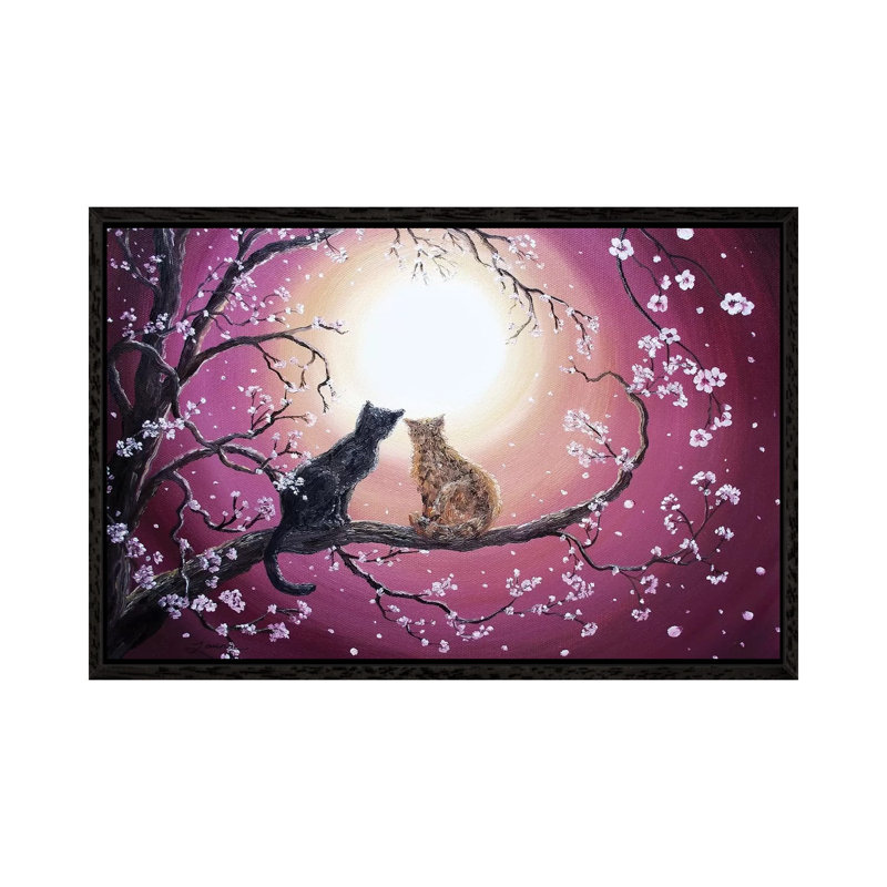 A Shared Moment by Laura Iverson - Painting on Canvas, 66.04 cm H x 45.72 cm W, Black Framed
