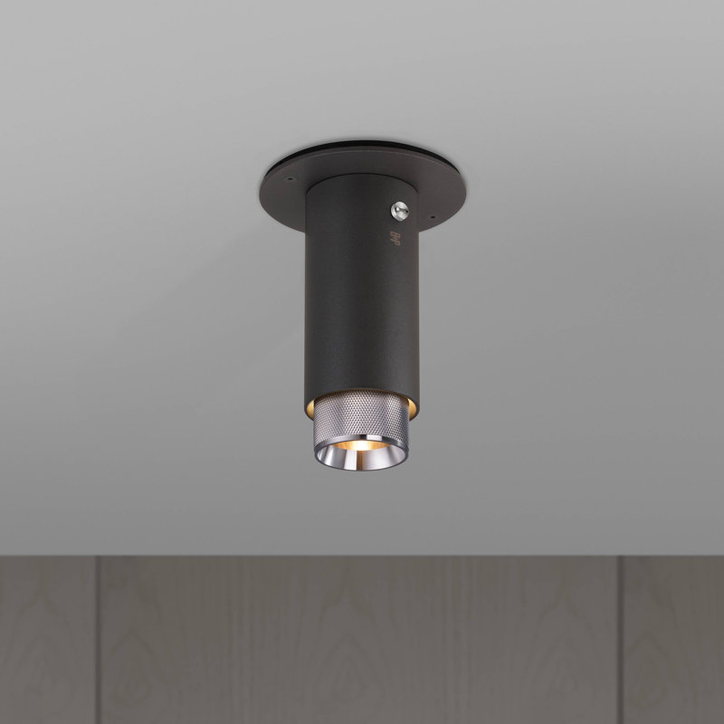 1 - Light Flush Mount, Steel, Graphite