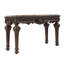 Console traditionnelle en bois massif avec plateau en marbre