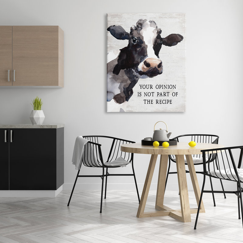 «Red Barrel Studio®», art mural sur toile «Funny Country Kitchen» par lettré et doublé, L 36 po x H 48 po