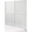 Grand lit contemporain de 1 pièce, finition blanche, façade texturée, tête de lit à panneau géométrique, style de chambre à coucher en bois-1823051983