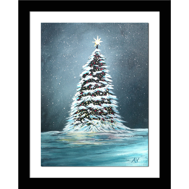 " Lonely Tree " by Amy Valiante, Black Paper, White, 23" H x 19" W x 2" D