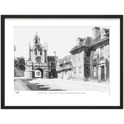 Warwick, East Gate And Landors House 1892 - Single Picture Frame Print