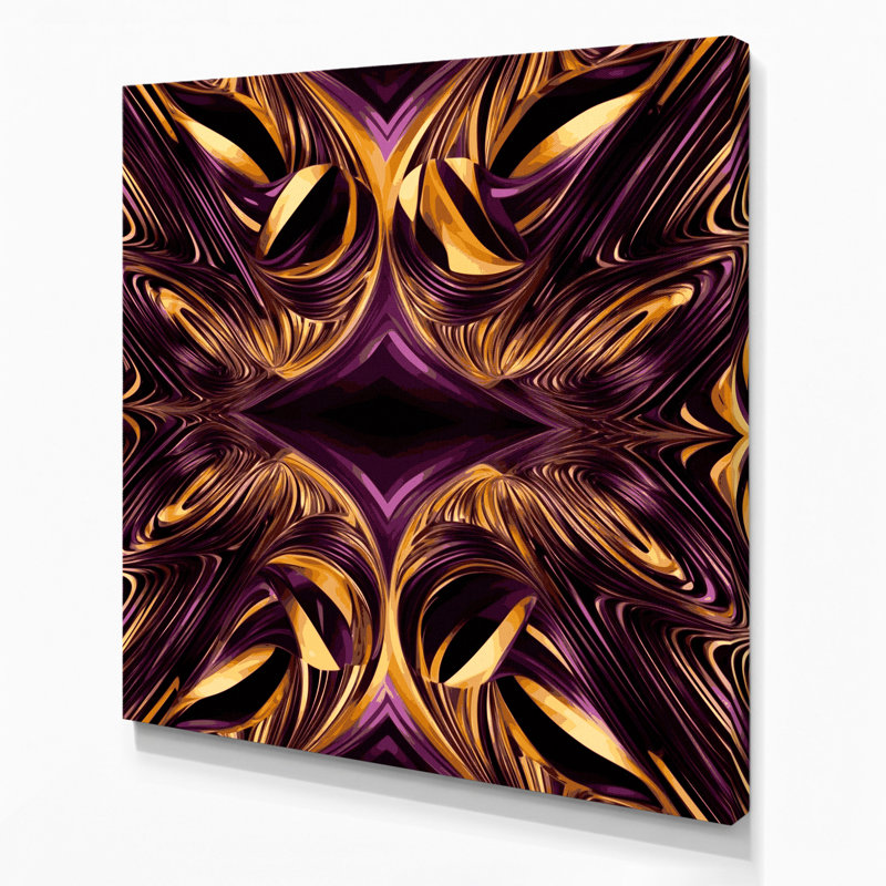 Art mural sur toile rouge Op Art 83, H 12 po x l 12 po