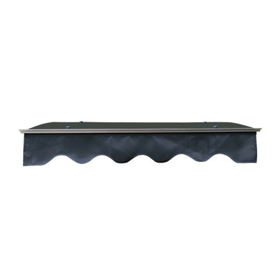 Series Door Window Awning Made Of 0.137 Inch Thick Crystal Solid Polycarbonate Sheet And Aluminum Alloywith Valance In Size Of 47" Wide X 34" Deep For Wooden Wall House
