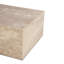 Giza 50" Drum Coffee Table in Travertine Stone