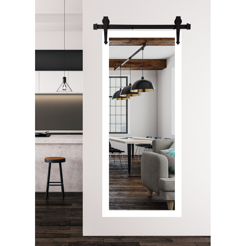 Miroir de salle de bain N Peace, Noir satiné, H 64 po x l 36 po