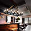 Basey 10-Light Matte Black Kitchen Island Pendant