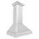ZLINE 36 in. Designer Series Ducted Wall Mount Range Hood in Satin Steel with Mirror Accents
