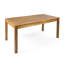 Table extensible en bois avec conception à lattes rustiques pour un repas en plein air